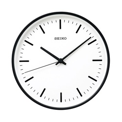 ＜ヤマギワ＞ SEIKO（セイコー）「STANDARD」アナログ電波クロック φ265mm / ブラック[221KX309K] 掛け時計 カケドケイ画像