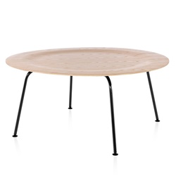 ＜ヤマギワ＞ HermanMiller（ハーマンミラー）「Eames Plywood Coffee Table」スチールベース/ブラック/ホワイトアッシュ【取寄せ品】[267CTMA2BK] コーヒー