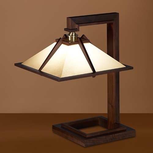 【即納】Frank Lloyd Wright（フランクロイドライト）テーブル照明 TALIESIN 1（タリアセン） ウォルナット商品画像