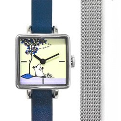 ＜ヤマギワ＞ MOOMIN TIMEPIECES（ムーミン・タイムピーシーズ）ウォッチ「ツリーとムーミン」[485MTP020004] レディース 腕時計 ウデドケイ画像
