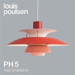 【予約注文/3～4か月待ち】Louis Poulsen（ルイスポールセン）ペンダント照明 PH 5 レッド･グラデーション