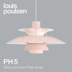 【予約注文】Louis Poulsen（ルイスポールセン）ペンダント照明 PH 5 モノクロペールローズ