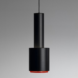 ＜ヤマギワ＞ artek（アルテック）「A110 PENDANT（1952/2012）」ブラック/レッド[914A110/BLACK/RED] 天井照明 ショウメイ デザイナーズ照明画像