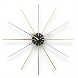 Vitra（ヴィトラ）掛時計 Star Clock（スター クロック）クローム/ブラス