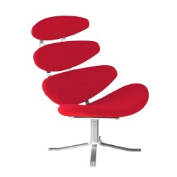 ＜ヤマギワ＞ 「Corona Chair」レッド【取寄せ品】[934EJ5T130] パーソナルチェア