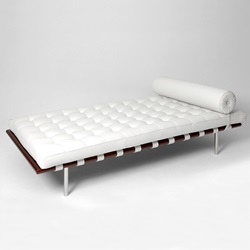 ＜ヤマギワ＞ Knoll （ ノル ）「 Barcelona Couch （ バルセロナカウチ ）1930年」ホワイト【取寄品】[935258LSHO1/AU601] ソファ画像