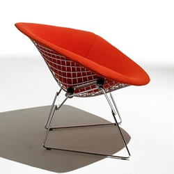 ＜ヤマギワ＞ Knoll （ ノル ）「 Diamond Chair （ ダイヤモンドチェア ）1952年」フルカバー/レッド【取寄品】[935421LCU/K12077] パーソナルチェア画像