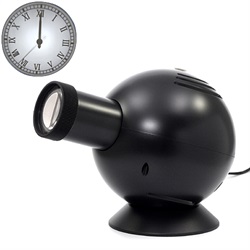 ＜ヤマギワ＞ OVO「LED アナログ・プロジェクション・クロック」ローマン/ブラック[9961598CBK] 時計 トケイ画像