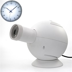 ＜ヤマギワ＞ OVO「LED アナログ・プロジェクション・クロック」アラビック/ホワイト[9961598WH] 時計 トケイ