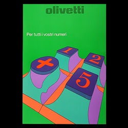＜ヤマギワ＞ Olivetti（オリベッティ）「Per tutti vostri numeri」[9963000021] ポスター