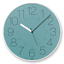 ＜ヤマギワ＞ Lemnos（レムノス）「CARA（カラ）」ブルー[996AWA1308BL] 掛け時計 カケドケイ画像