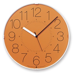 ＜ヤマギワ＞ Lemnos（レムノス）「CARA（カラ）」オレンジ[996AWA1308OR] 掛け時計 カケドケイ画像