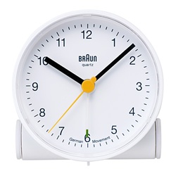＜ヤマギワ＞ BRAUN （ ブラウン ）「 ALARM CLOCK （ アラームクロック ） BNC001 」ホワイト[996BNC001WHWH] 目覚まし時計 メザマシドケイ画像