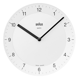 ＜ヤマギワ＞ BRAUN （ ブラウン ）「 Wall Clock （ウォールクロック） BNC006」ホワイト[996BNC006WHWHNRC] 掛け時計 カケドケイ