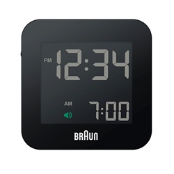 ＜ヤマギワ＞ 【BRAUNキャンペーン】BRAUN （ ブラウン ）「 Table Clock （ テーブル・クロック ） BNC008 」ブラック[996BNC008BKRC] 目覚まし時計 メザマ