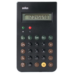 ＜ヤマギワ＞ BRAUN （ ブラウン ）「 Calculator （ 電卓 ） BNE001 」ブラック[996BNE001BK] 生活家電 電卓 デンタク画像