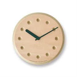 Lemnos（レムノス）掛時計 Paper-Wood CLOCK（ペーパーウッド クロック）Φ220mm グリーン