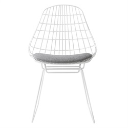 ＜ヤマギワ＞ pastoe（パストー）「Wire Chair（ワイヤー チェア）」ホワイト/グレー[996IP04AM05WHGY] ダイニングチェア