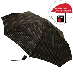 ＜ヤマギワ＞ Knirps（クニルプス）「Fiber T2 Duomatic」チェック（ブラック）[996KNF878529] 傘・雨具 折りたたみ傘 カサ