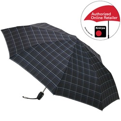 ＜ヤマギワ＞ Knirps（クニルプス）「Fiber T2 Duomatic」ニューチェック（ブルー）[996KNF878420] 傘・雨具 折りたたみ傘 カサ画像