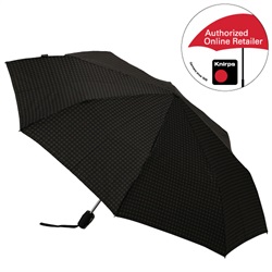 ＜ヤマギワ＞ Knirps（クニルプス）「Fiber T2 Duomatic」アーガイル （ ブラック ）[996KNF8787041] 傘・雨具 折りたたみ傘 カサ