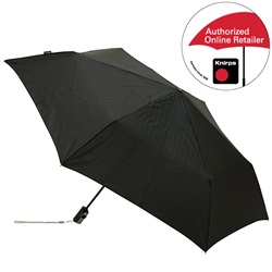 ＜ヤマギワ＞ Knirps（クニルプス）「Flat Duomatic」ストライプ（ブラック）[996KNF881410] 傘・雨具 折りたたみ傘 カサ
