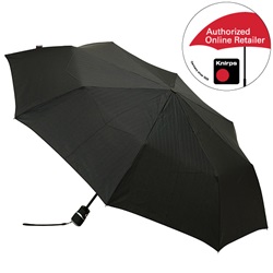 ＜ヤマギワ＞ Knirps（クニルプス）「Fiber T3 Duomatic」ストライプ（ブラック）[996KNF886410] 傘・雨具 折りたたみ傘 カサ