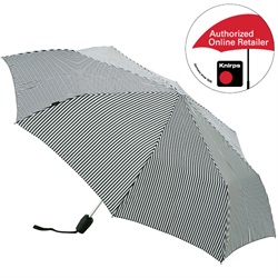 ＜ヤマギワ＞ Knirps（クニルプス）「Fiber T2 Duomatic」ストライプ（ブラックXホワイト）[996KNFL878269] 傘・雨具 折りたたみ傘 カサ画像
