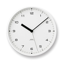 ＜ヤマギワ＞ Lemnos（レムノス）「Urban clock（アーバン クロック）」ホワイト[996LC1003WH] 掛け時計 カケドケイ