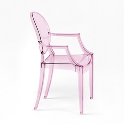 ＜ヤマギワ＞ Kartell（カルテル）「Lou Lou Ghost（ルールー・ゴースト）」ピンク[996LLOU2852Y2] 子供用家具 子供用椅子画像
