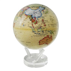＜ヤマギワ＞ MOVA Globe（ムーバ・グローブ）「Antiqued Beige」8.5インチ[996MG85ATE] オブジェ・置物画像