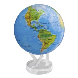 ＜ヤマギワ＞ MOVA Globe（ムーバ・グローブ）「Blue with Relief Map」8.5インチ[996MG85RBE] オブジェ・置物画像