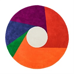 ＜ヤマギワ＞ 【ポスタープレゼントキャンペーン】METROCS（メトロクス）「マックス・ビル ラグ color wheel（カラーホイール）」1800[996MX1103180] 敷物 ラグ画像