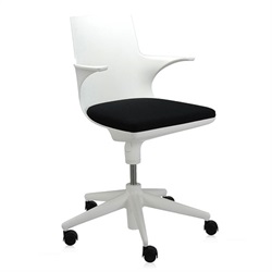 ＜ヤマギワ＞ Kartell（カルテル）「Spoon Chair（スプーン・チェア）」ホワイト[996SPON481903] パソコンチェア