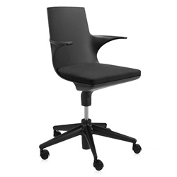 ＜ヤマギワ＞ Kartell（カルテル）「Spoon Chair（スプーン・チェア）」ブラック[996SPON481909] パソコンチェア画像