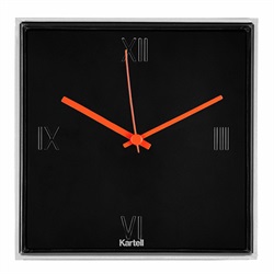 ＜ヤマギワ＞ Kartell（カルテル）「Tic & Tac（ティック・タック）」ブラック[996TIC190009] 掛け時計 カケドケイ画像