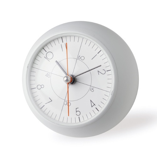 Lemnos（レムノス）置時計 earth clock less（アース クロック レス） ホワイト商品画像