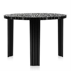 ＜ヤマギワ＞ Kartell（カルテル）「T-TABLE（T-テーブル）」H360mm/ブラック[996TTAB8501NE] ローテーブル