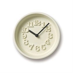 ＜ヤマギワ＞ Lemnos（レムノス）「小さな時計」アイボリー[996WR0715IV] 掛け時計 カケドケイ画像