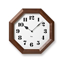 ＜ヤマギワ＞ Lemnos（レムノス）「八角の時計」[996WR1101] 掛け時計 カケドケイ画像
