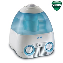 ＜ヤマギワ＞ VICKS（ヴィックス）気化式加湿器 星のプロジェクター付き「Model V3700」[998V3700] 空調系 加湿器 カシツキ