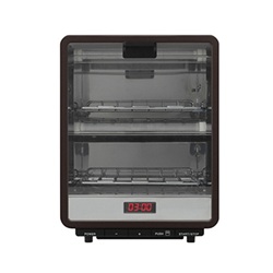 ＜ヤマギワ＞ ±0（プラスマイナスゼロ）「Toaster Oven Vertical Type（オーブントースター縦型 ）」ブラウン[998XKTV120T] 台所系(キッチン系) 調理