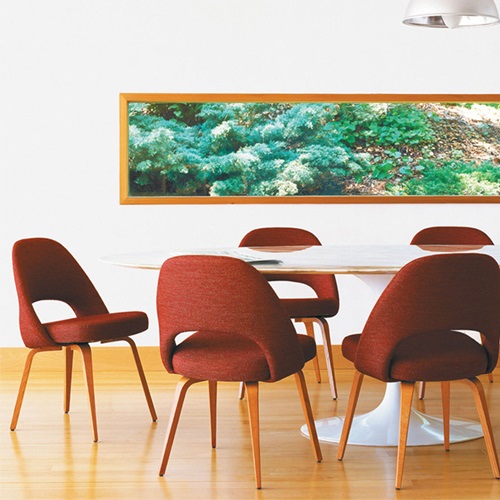 【廃番】Knoll（ノル） Saarinen Collection カンファレンス・アームレスチェア クローム × ベージュ（モス）商品画像