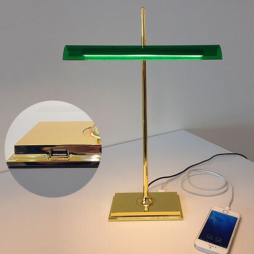 【即納】FLOS（フロス）テーブル照明 GOLDMAN（ゴールドマン）USB ゴールド/グリーン商品画像