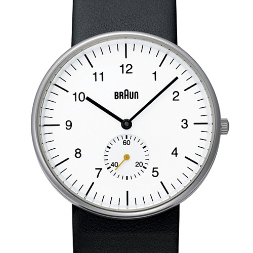 【廃番】BRAUN（ブラウン）腕時計 Watch BNH0024 ブラックレザー / ホワイト [996BN0024BKBRG]商品画像