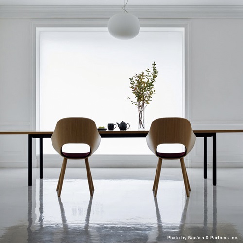 マルニコレクション テーブル MALTA(鋼脚) オーク/ナチュラルホワイト w320cm商品画像