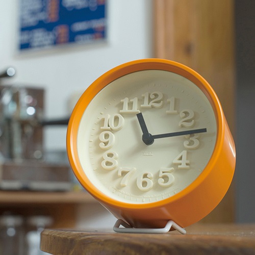 Lemnos（レムノス）掛置兼用時計 小さな時計 オレンジ商品画像