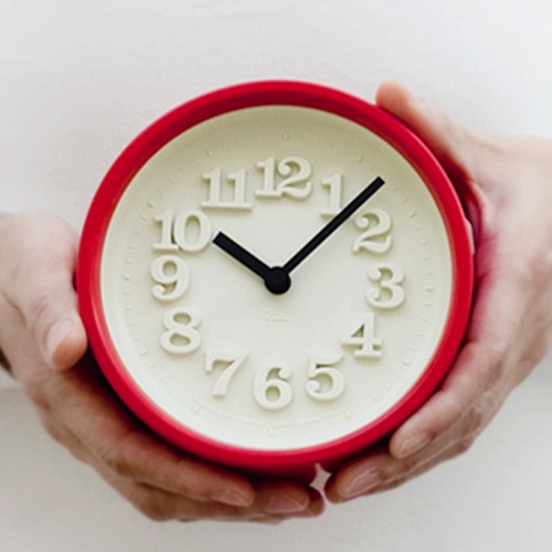Lemnos（レムノス）掛置兼用時計 小さな時計 レッド商品画像
