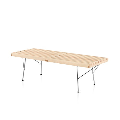 【廃番】Herman Miller(ハーマンミラー)Nelson Platform Bench(プラットフォーム ベンチ)1220mm メープル/メタルベース【取寄品】