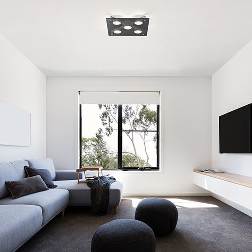 YAMAGIWA|P-FLAT 5灯 スモーク W500mm【旧モデル/Φ90ランプ同梱】